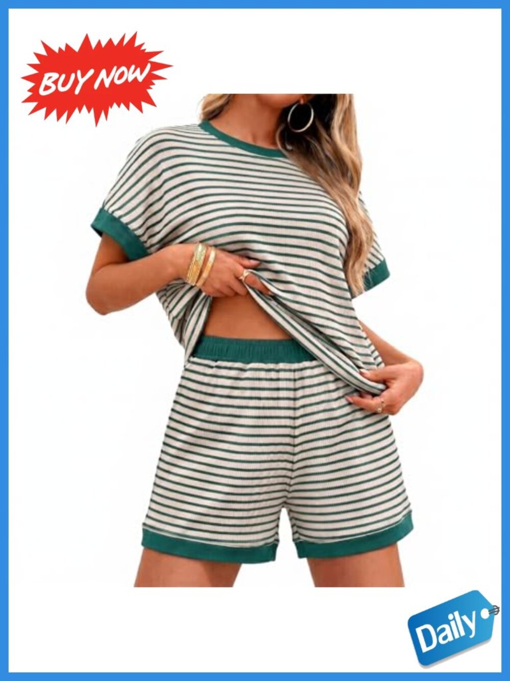 Waffle Knit 2 Piece Lounge Set Cap Sleeve Top and High Rise Shorts